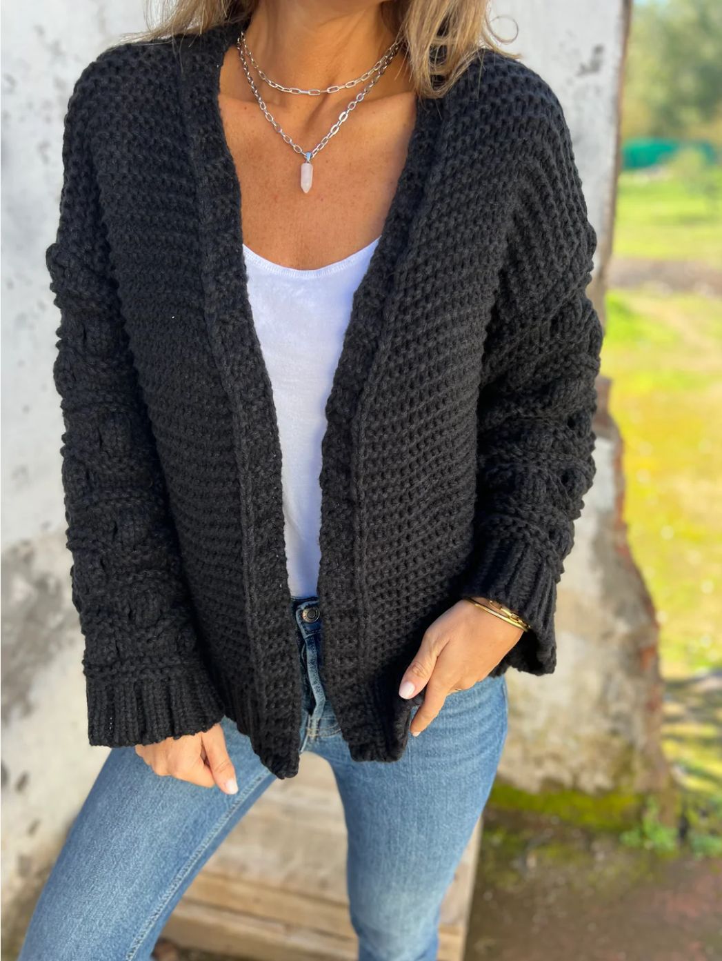 Cardigan Femme Court Épais – Style Chic Décontracté